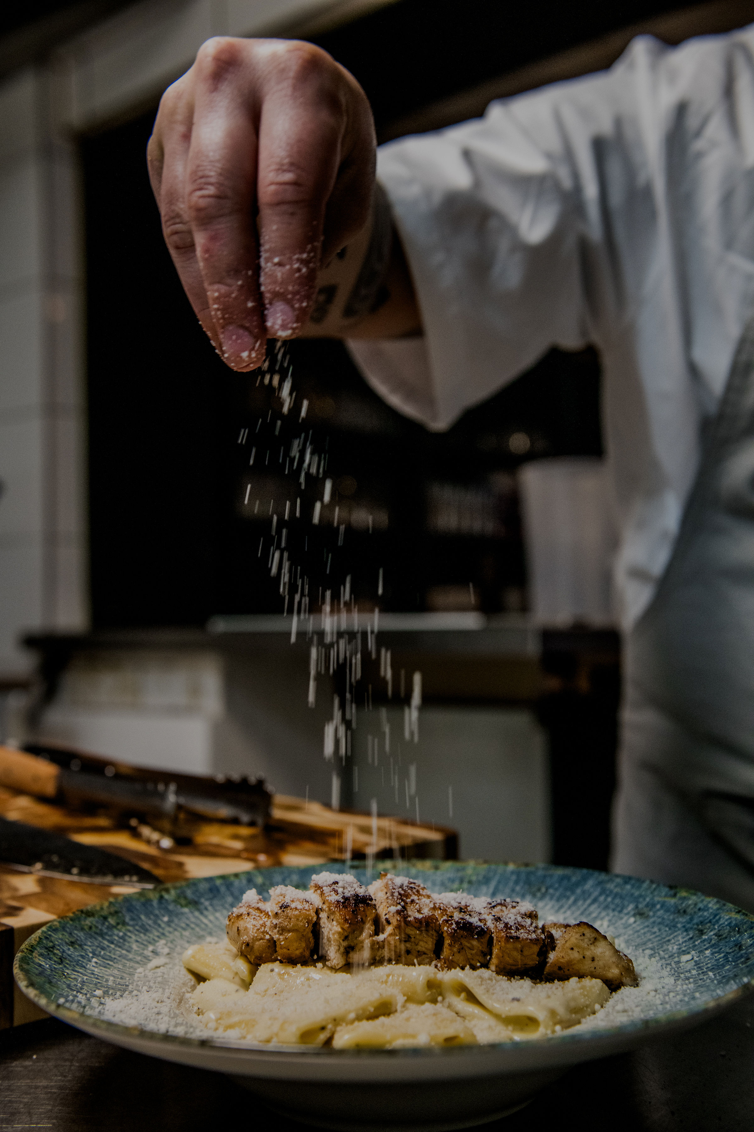 Il Padrino chef bereidt pasta